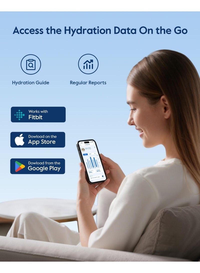 ووتر اتش زجاجة مياه ذكية للأطفال من Boost مع منبّه وتتبع، زجاجة مياه من الفولاذ المقاوم للصدأ معزولة بتقنية التفريغ مزدوجة الجدار، مناسبة للرياضة والسفر والمدرسة، خالية من مادة BPA، سعة 16 أونصة - Image 5